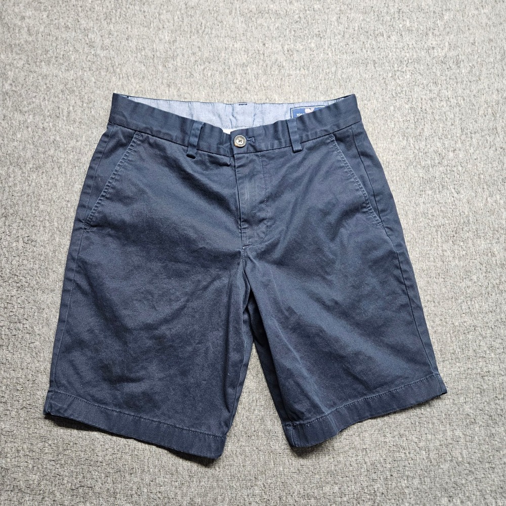 Vineyard Vines Breaker Short Mens 30 Navy Blue 1H0462 Cotton Twill Chino - Picture 2 of 11